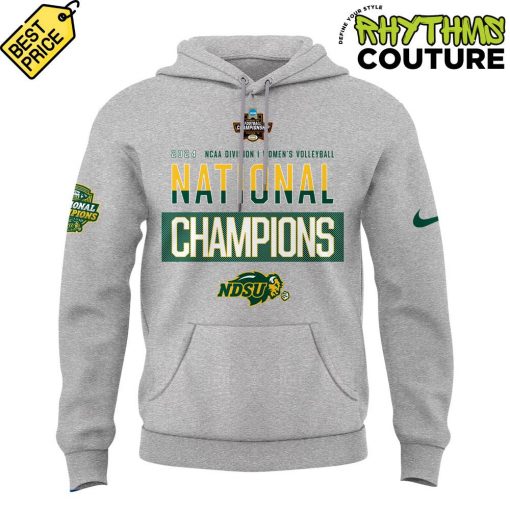 NDSU Bison 2024 NCAA FCS Football National Champions Limited Edition Grey Hoodie