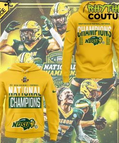 NDSU Bison 2024 NCAA FCS Football National Champions Yellow Hoodie