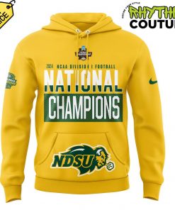 NDSU Bison 2024 NCAA FCS Football National Champions Yellow Hoodie