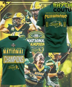 NDSU Football 10 Time National Champions Green Shirt