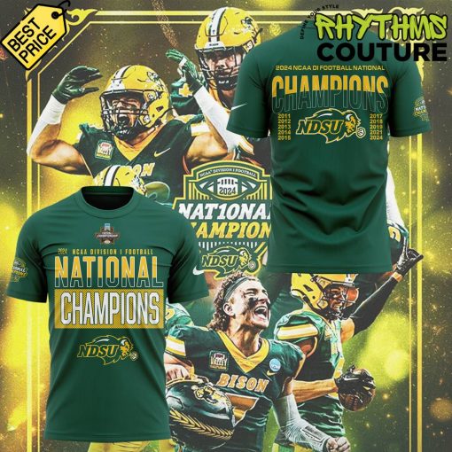 NDSU Football 10 Time National Champions Green Shirt