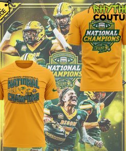 NDSU Football 10 Time National Champions Yellow Tee