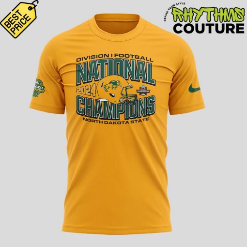 NDSU Football 10 Time National Champions Yellow Tee