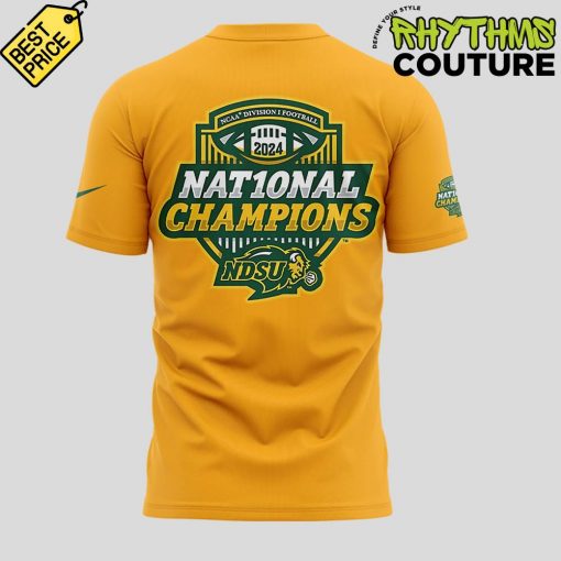 NDSU Football 10 Time National Champions Yellow Tee