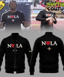 New Orleans Saints NOLA Special Edition Black Baseball Jacket