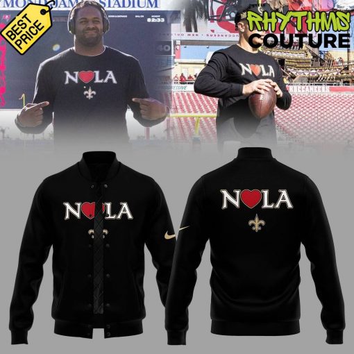 New Orleans Saints NOLA Special Edition Black Baseball Jacket