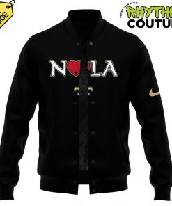 New Orleans Saints NOLA Special Edition Black Baseball Jacket