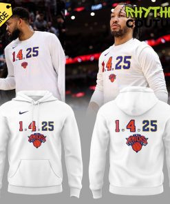 New York Knicks 1.4.25 Special Edition White Hoodie