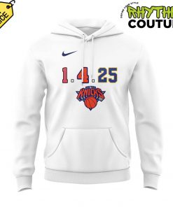 New York Knicks 1.4.25 Special Edition White Hoodie