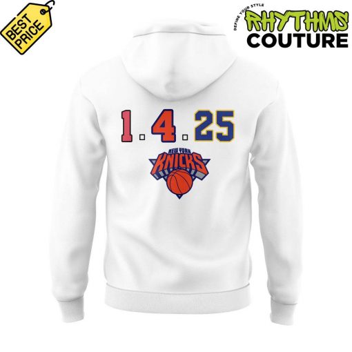 New York Knicks 1.4.25 Special Edition White Hoodie