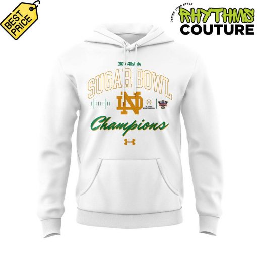 Notre Dame Fighting Irish 2025 Sugar Bowl Champions White Hoodie