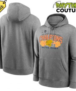 Notre Dame Fighting Irish College Football Playoff 2025 Orange Bowl Champions Club Heather Gray Hoodie