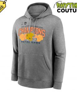 Notre Dame Fighting Irish College Football Playoff 2025 Orange Bowl Champions Club Heather Gray Hoodie