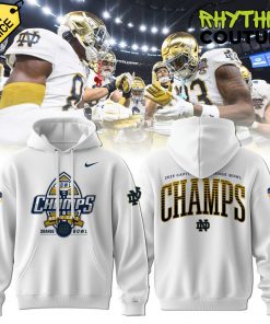 Notre Dame Fighting Irish Orange Bowl Champions White Hoodie