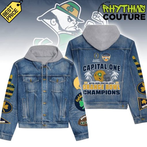 Notre Dame Football Orange Bowl Championship Hooded Denim Jacket