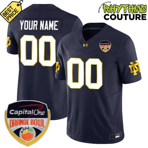 Notre Dame Football Orange Bowl Championship Navy Football Jersey