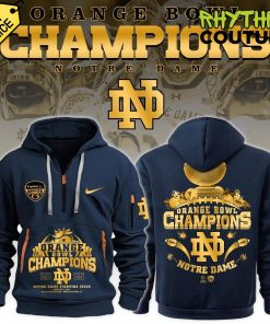 Notre Dame Football Orange Bowl Championship Quarter Zip Hoodie