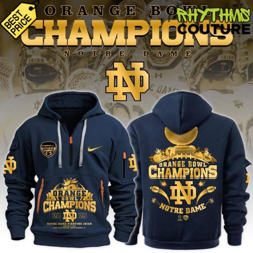 Notre Dame Football Orange Bowl Championship Quarter Zip Hoodie