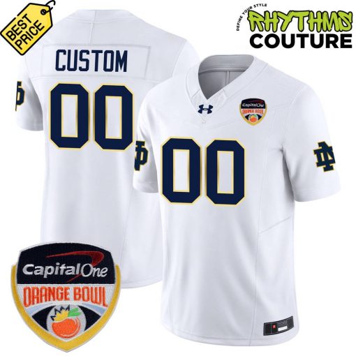 Notre Dame Football Orange Bowl Championship White Football Jersey