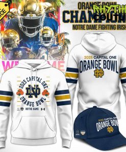 Notre Dame Football Orange Bowl Championship White Hoodie