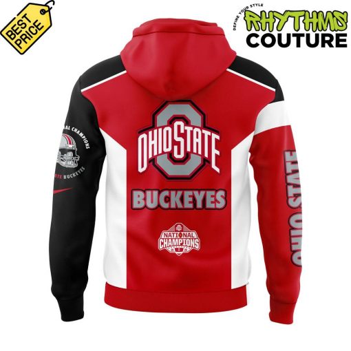 Ohio State Buckeyes 2024 College Football Playoff National Champions Smoke Red Black Hoodie