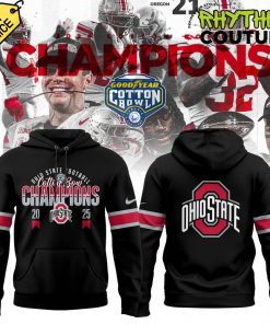 Ohio State Buckeyes 2025 Cotton Bowl Classic Champions Black Hoodie