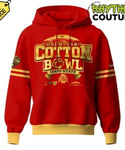 Ohio State Buckeyes 2025 Cotton Bowl Classic Champions Red Golden Hoodie Pants Cap