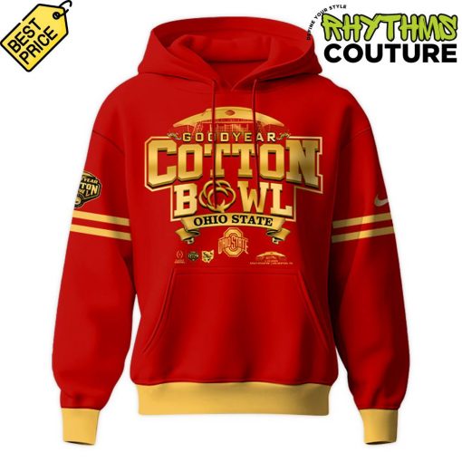 Ohio State Buckeyes 2025 Cotton Bowl Classic Champions Red Golden Hoodie Pants Cap