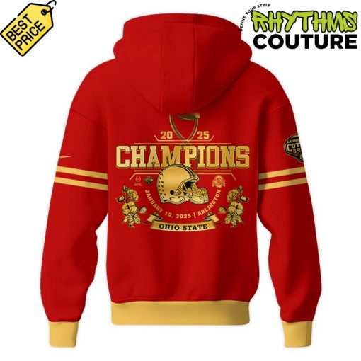 Ohio State Buckeyes 2025 Cotton Bowl Classic Champions Red Golden Hoodie Pants Cap