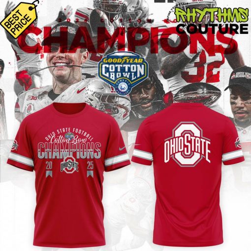 Ohio State Buckeyes 2025 Cotton Bowl Classic Champions Red Shirt