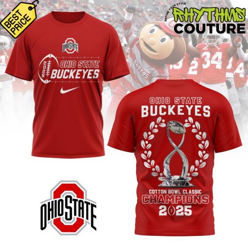 Ohio State Buckeyes 2025 Cotton Bowl Classic Champions Red Tee