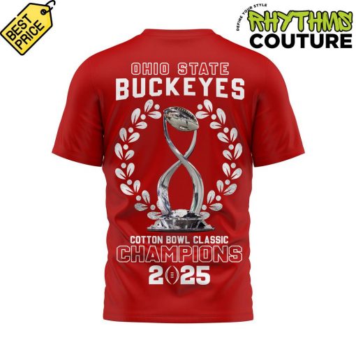 Ohio State Buckeyes 2025 Cotton Bowl Classic Champions Red Tee