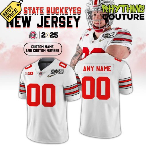 Ohio State Buckeyes 2025 National Champions Heritage Stripes Jersey