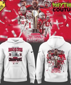 Ohio State Buckeyes 2025 National Champions White Hoodie