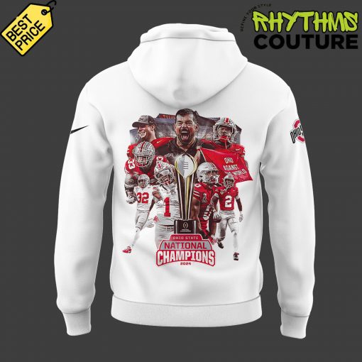 Ohio State Buckeyes 2025 National Champions White Hoodie