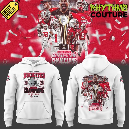 Ohio State Buckeyes 2025 National Champions White Hoodie