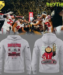 Ohio State Buckeyes Brutus 2024 NCAA National Champs Grey Hoodie