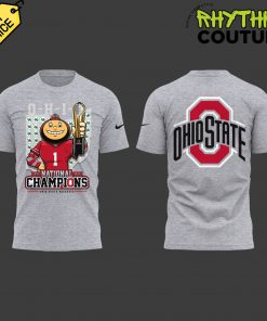 Ohio State Buckeyes Brutus 2024 NCAA National Champs Grey Shirt