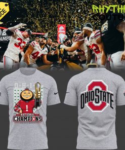 Ohio State Buckeyes Brutus 2024 NCAA National Champs Grey Shirt