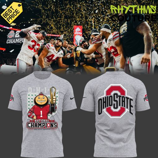 Ohio State Buckeyes Brutus 2024 NCAA National Champs Grey Shirt