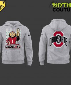 Ohio State Buckeyes Brutus NCAA National Champions Grey Hoodie