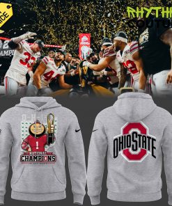 Ohio State Buckeyes Brutus NCAA National Champions Grey Hoodie