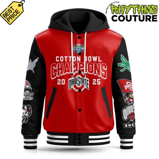 Ohio State Buckeyes Cotton Bowl Classic Champs Hooded Baseball Jacket