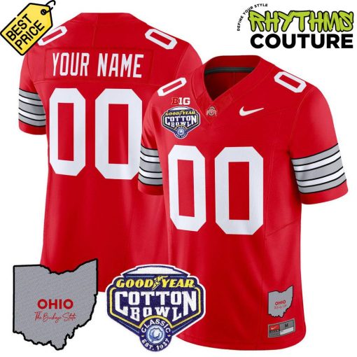 Ohio State Buckeyes Heritage Stripe Cotton Bowl Champions Football Jersey