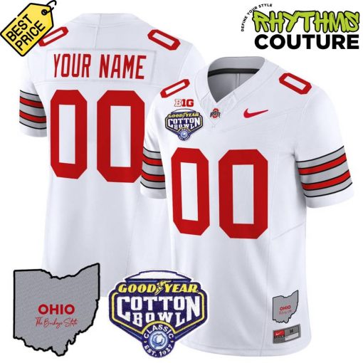 Ohio State Buckeyes Heritage Stripe Cotton Bowl Champions Football Jersey