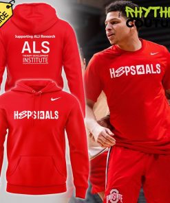 Ohio State Buckeyes Hoops4ALS Red Hoodie