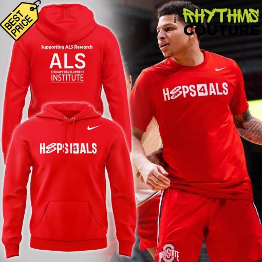 Ohio State Buckeyes Hoops4ALS Red Hoodie