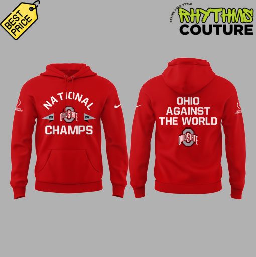 Ohio State Buckeyes National Champions “Ohio Against The World” Red Hoodie