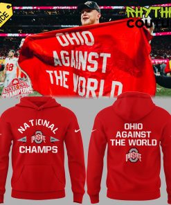 Ohio State Buckeyes National Champions “Ohio Against The World” Red Hoodie