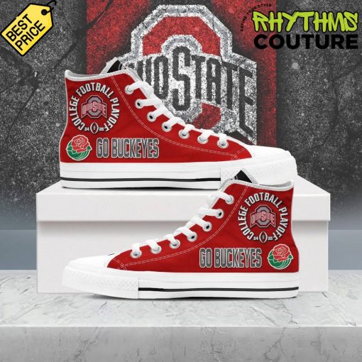 Ohio State Buckeyes Rose Bowl Champions High Top Canvas Shoes